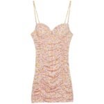 Close-up of the Floral Detail on Mini Dress