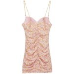 Side View of Floral Charm Mini Dress for Women