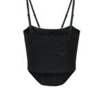 Stylish black corset top for women in elegant fitted style