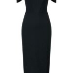 elegant off-shoulder dress design