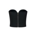 Black women’s top back zipper design