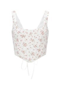 Floral Lace-Up Corset Top KSD0717