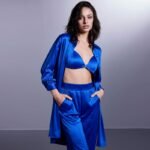 Shiny satin loungewear for women