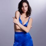 Satin lounge set with long sleeves