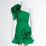 emerald green mini dress