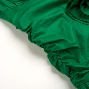 green statement mini dress