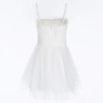 white spaghetti strap mini dress