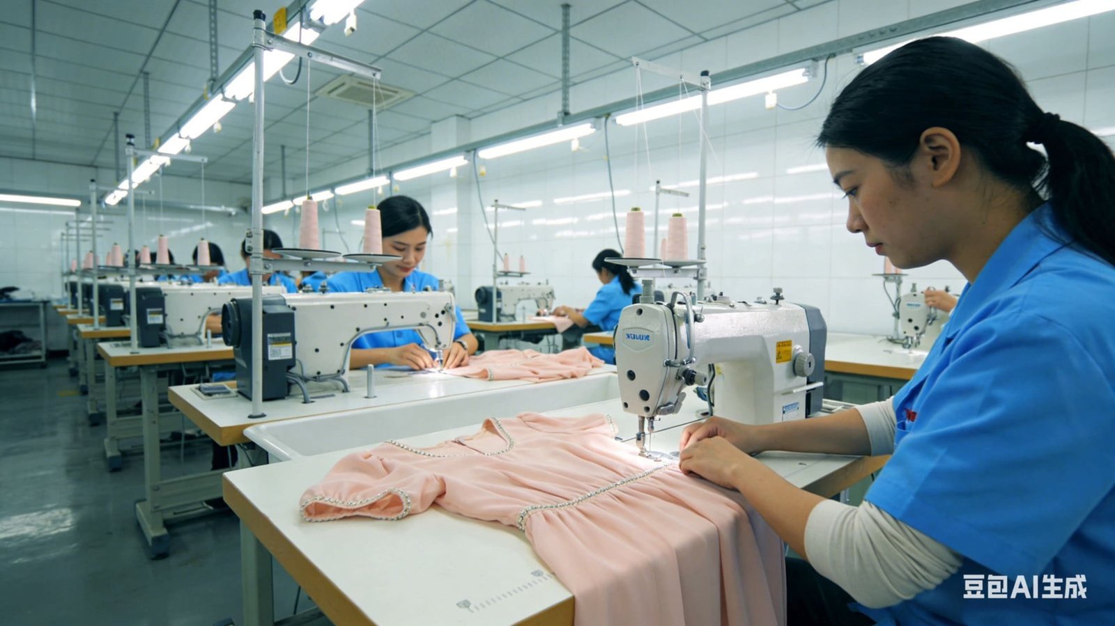 women clothing manufacturer production line