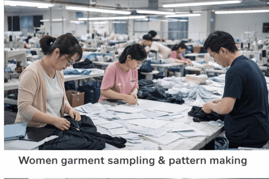 women garment sampling process