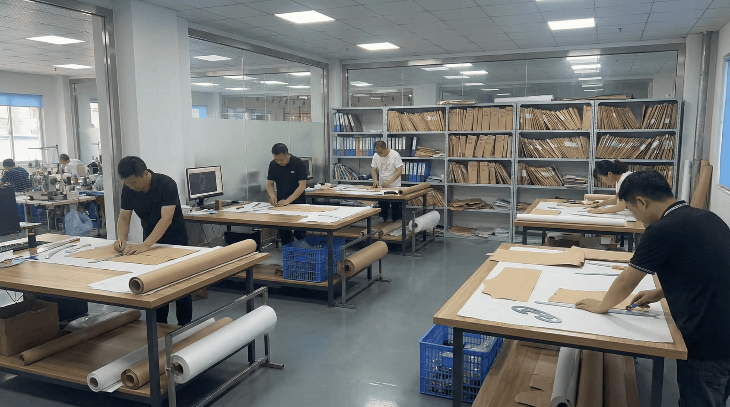 low MOQ clothing manufacturers sample room