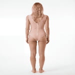 back view one piece swimsuit zipper design