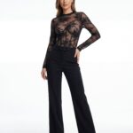 Sheer Lace Bustier Corset Top Manufacturer Front View